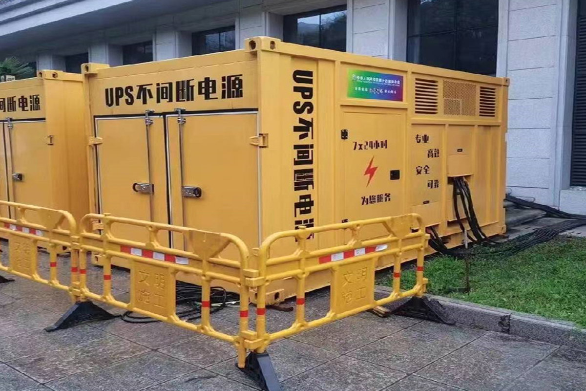 夏津发电机租赁施工现场