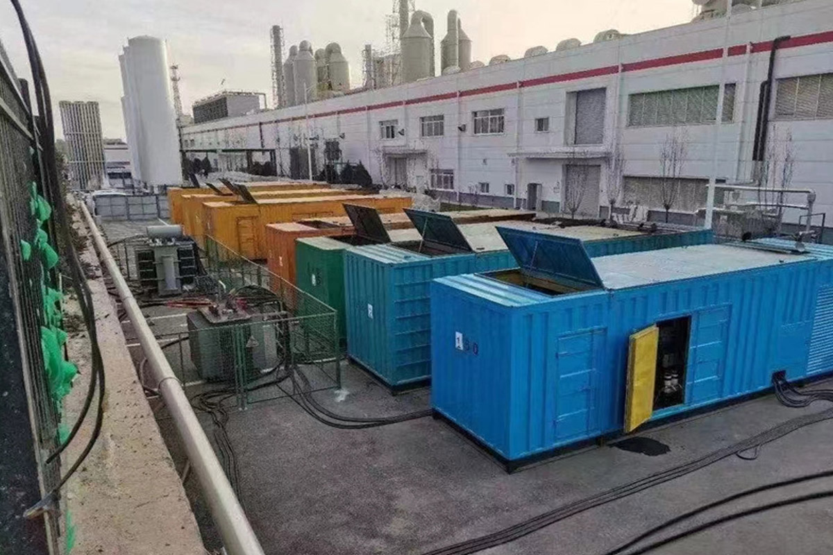 夏津发电机租赁施工现场